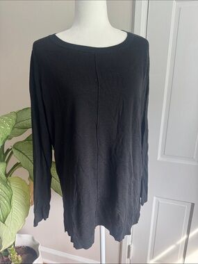 LOFT Long Sweater - Black - Size Large